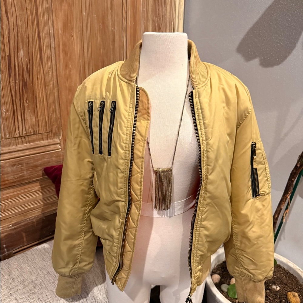 Mustard Yellow Bomber Jacket